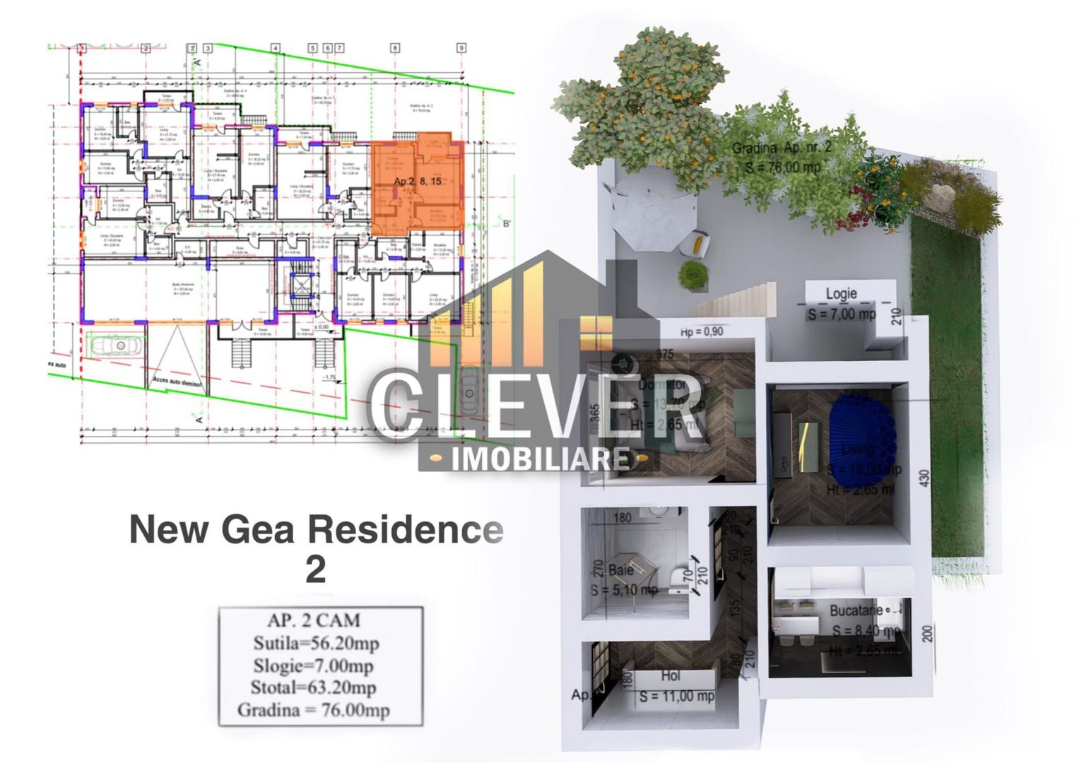 Apartament 2 camere Theodor Pallady Gradina Proprie 76mp - Poză 1