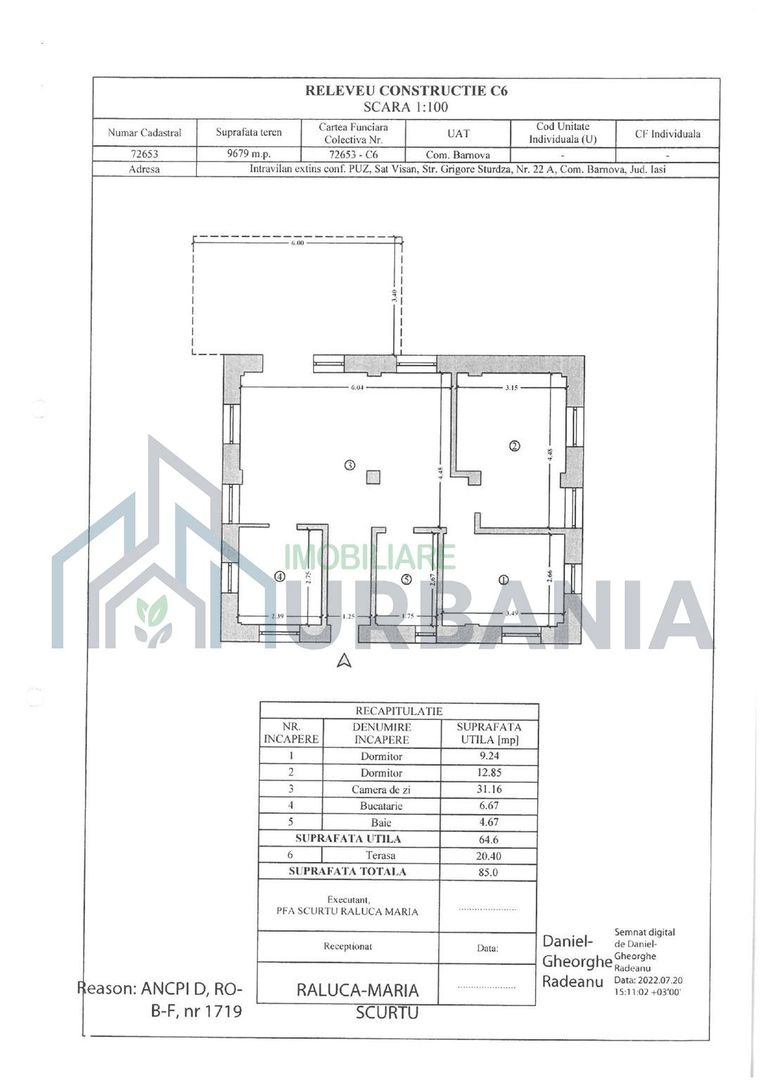 DIRECT PROPRIETAR, Casa de vânzare, 3 camere 85 mp, curte 400 mp - Poză 21