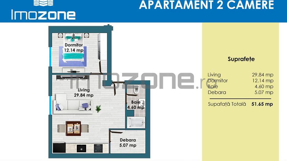 DRUMUL TABEREI - STUDIO/2 CAMERE,  BLOC FINALIZAT, LIFT! - Poză 3