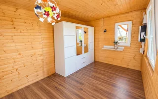Cabană din lemn, 2 camere, panouri solare, teren 500 mp, Bărăbanț - Poză 12