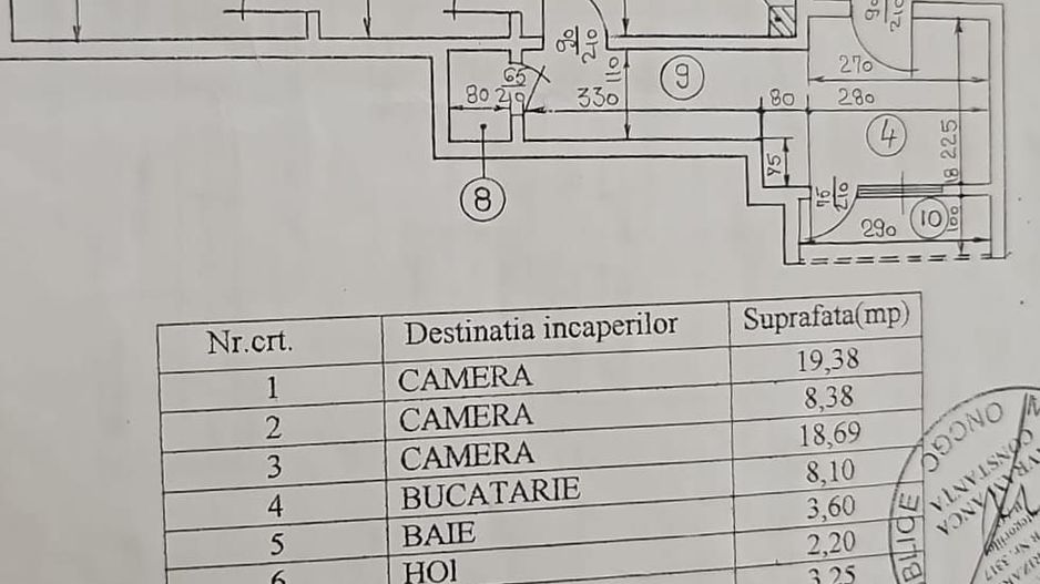 3 camere | Calea Victoriei | Str Gina Patrichi | COMISION 0 - Schiță 2