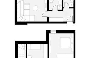 Ap pe 2 niveluri. Bucatarie inchisa, 2 bai. 2 locuri de parcare. - Poză 13