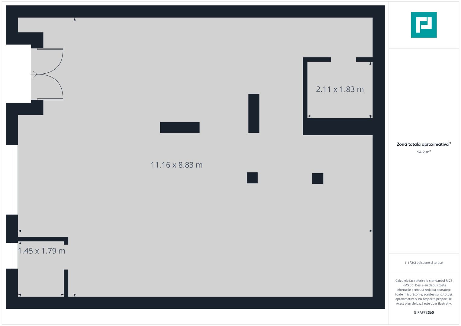 Spațiu comercial 95 mp la parterul blocului MTM - Poză 4