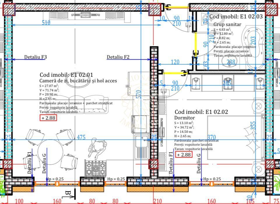 Apartament Nou Ultrafinisat 3 camere-etaj 2-balcon-lift-Calea Moldovei - Poză 1