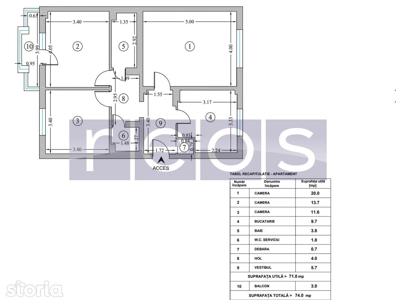 VANZARE 3 CAMERE | DECOMANDAT | ZONA NERVA TRAIAN - Poză 11