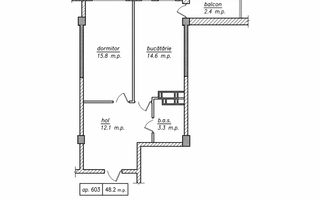 Vânzare, apartament, 1 cameră, str. Nicolae Dimo, Durlești. - Poză 3