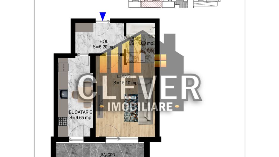 Garsoniera decomandata Theodor Pallady Direct Dezvoltator - Poză 1