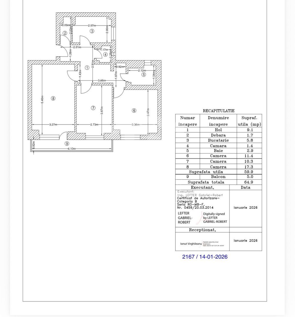 Apartament 3 camere Drumul Taberei Timisoara - Schiță 27