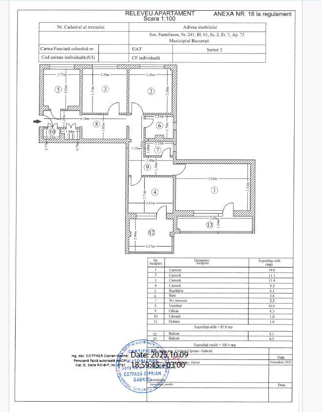 De vânzare 4 camere, spațios, 2 băi, 2 balcoane, lângă Mega Mall - Poză 12
