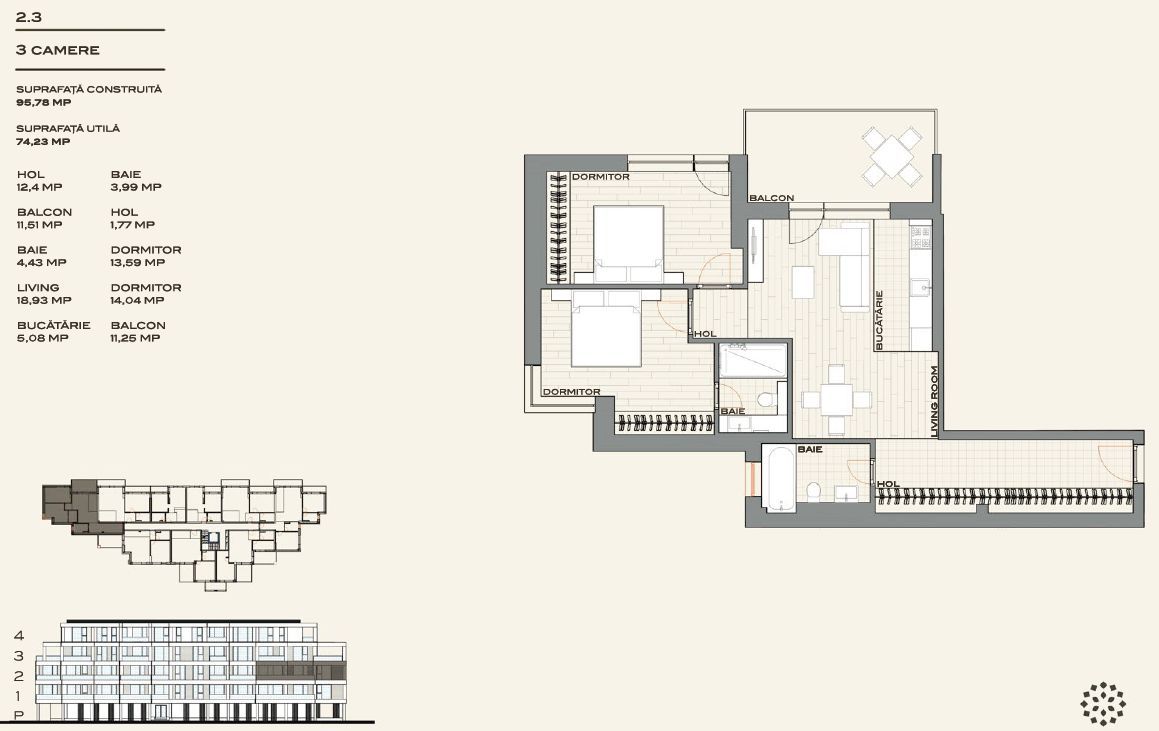Apartament cu 3 camere de vânzare în Nord, Voluntari - Poză 1