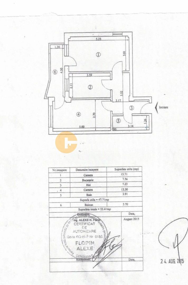 Galata - Bloc Nou - 2 Camere decomandat - Etaj 1 - Mobilat/Utilat - 54 MP - Poză 14