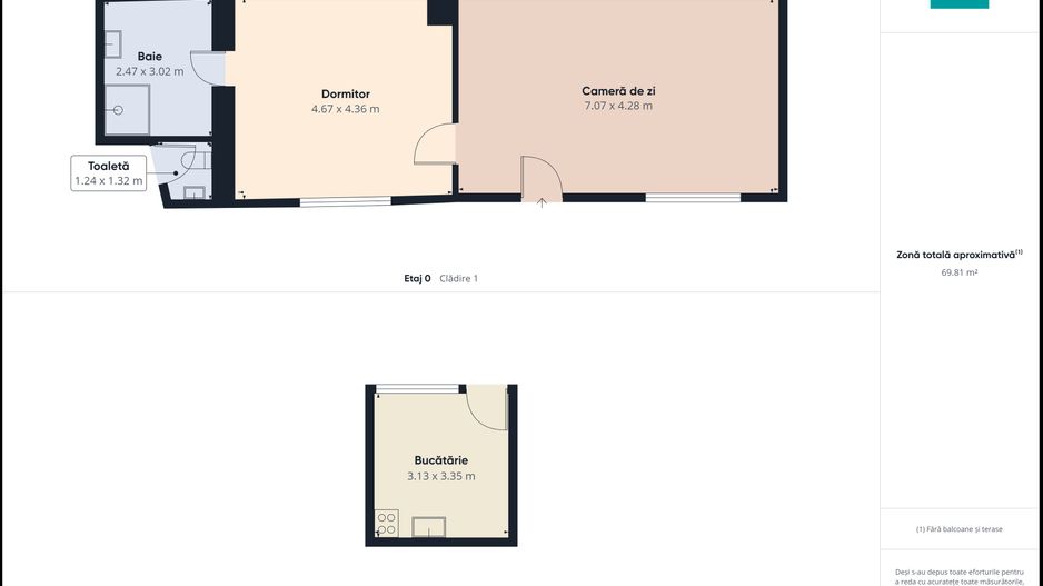 Apartament cu 2 camere la curte comună, Pârneava - Poză 5