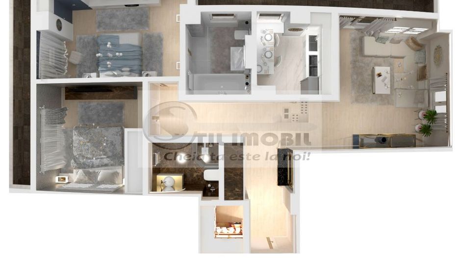 Apartament cu 3 camere in Frumoasa. 0% comision! - Poză 11