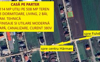 Casa deosebita, pe parter, Harman, 114 mp utili, COMISION 0% - Poză 1