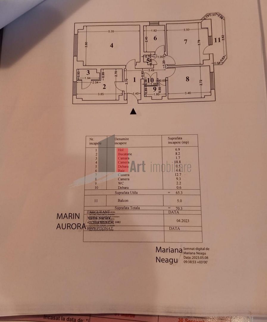 Vânzare apartament 3 camere Panduri - Poză 14