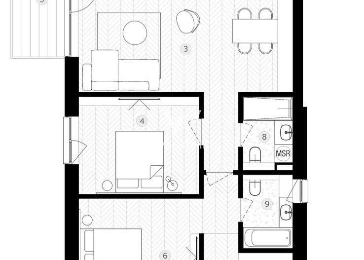 Apartament 3 camere, proiect nou - The Lake Home - Schiță 6