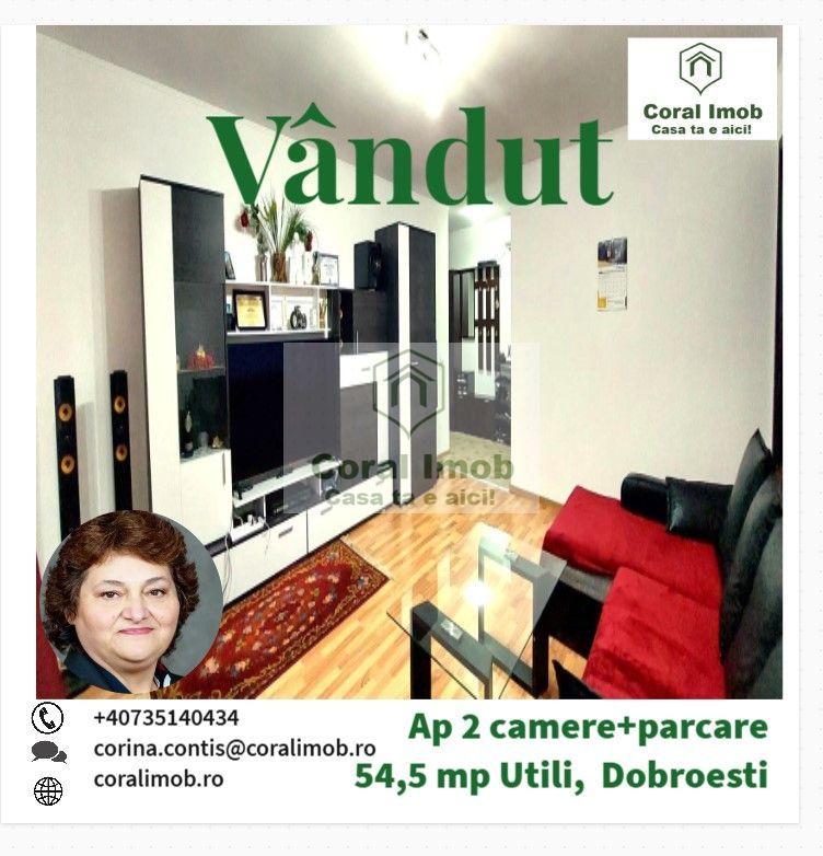 Vanzare 2 camere, centrala, parcare, Doinei. Dobroesti - Poză 1