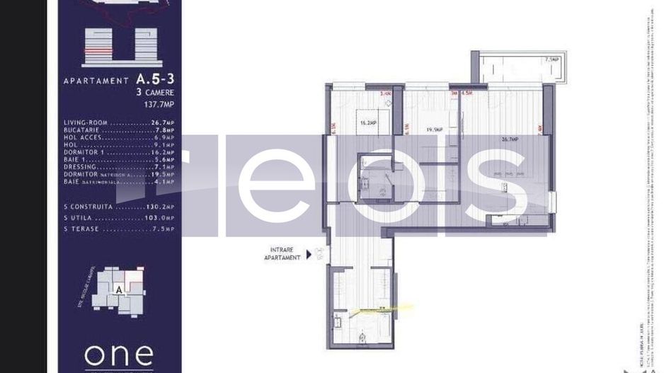 APARTAMENT EXCLUSIVIST 3 CAMERE I ONE HERĂSTRĂU TOWERS | - Poză 18