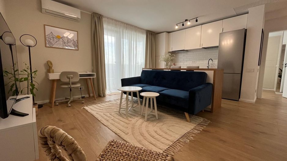 Apartament mobilat 2 camere superb cu terasa | Core Timpuri Noi - Poză 1