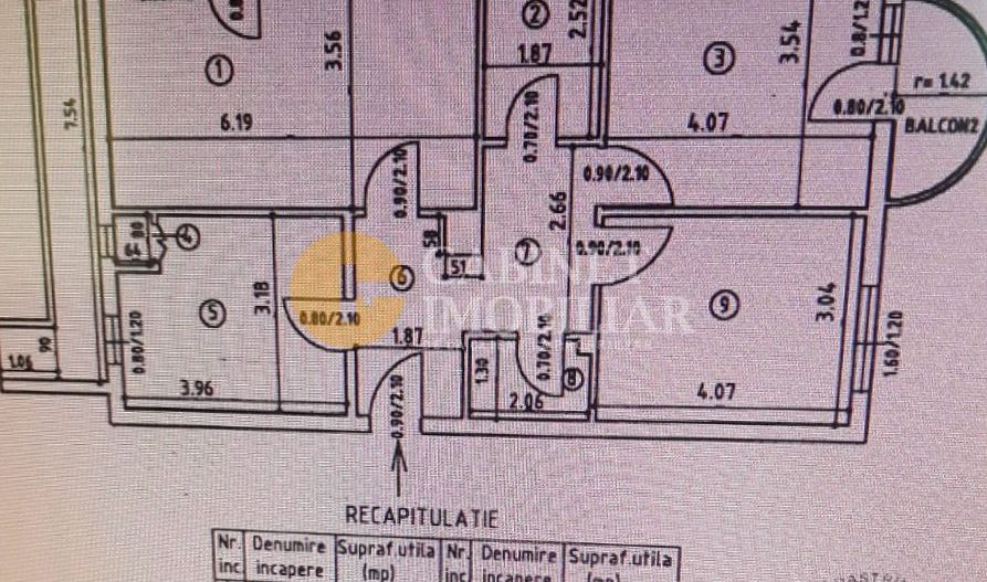 PACURARI - 3 CAMERE DECOMANDAT - ETAJ 2 - BLOC 1990 - Poză 6