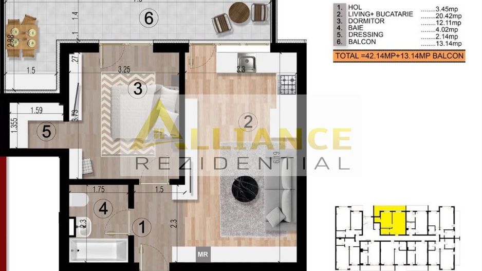 15 MINUTE METROU BERCENI - STUDIO - 102.000eur TVA INCLUS - Poză 9