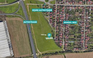 Teren cu PUZ servicii comerciale Aradul Nou - Poză 1