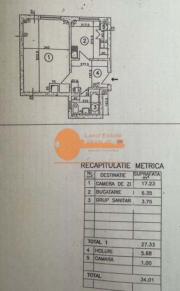 Garsonieră decomandată | Gorjului – 2 min metrou - Schiță 14