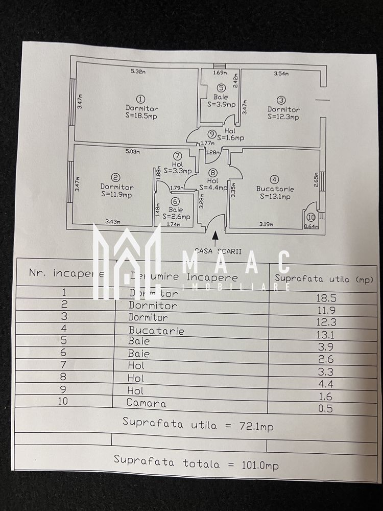 Apartament 3 camere | Parter | 72 MPU | Zona Hipodrom 3 - Poză 8