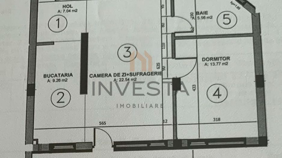 Apartament Modern 2 Camere + Nisa Dormit | Locatie Exclusiva, Borhanci - Schiță 9