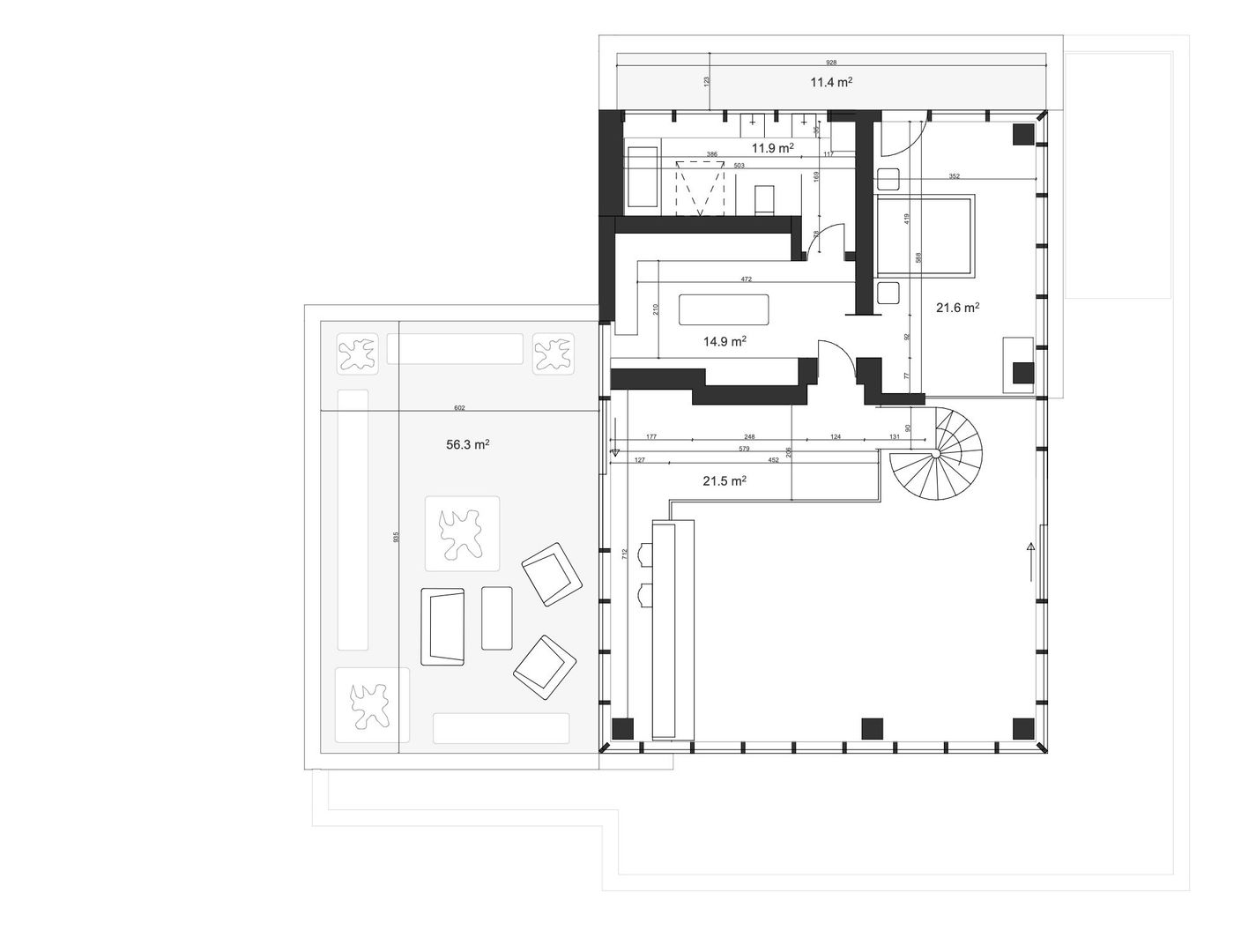 Floreasca | Penthouse | Duplex | Pescariu | Terasa - Schiță 28
