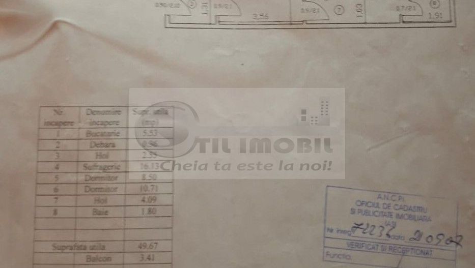 Apartament cu 3 camere SD-mobilat/utilat- 53 mp- Dacia-84.000 euro - Poză 9