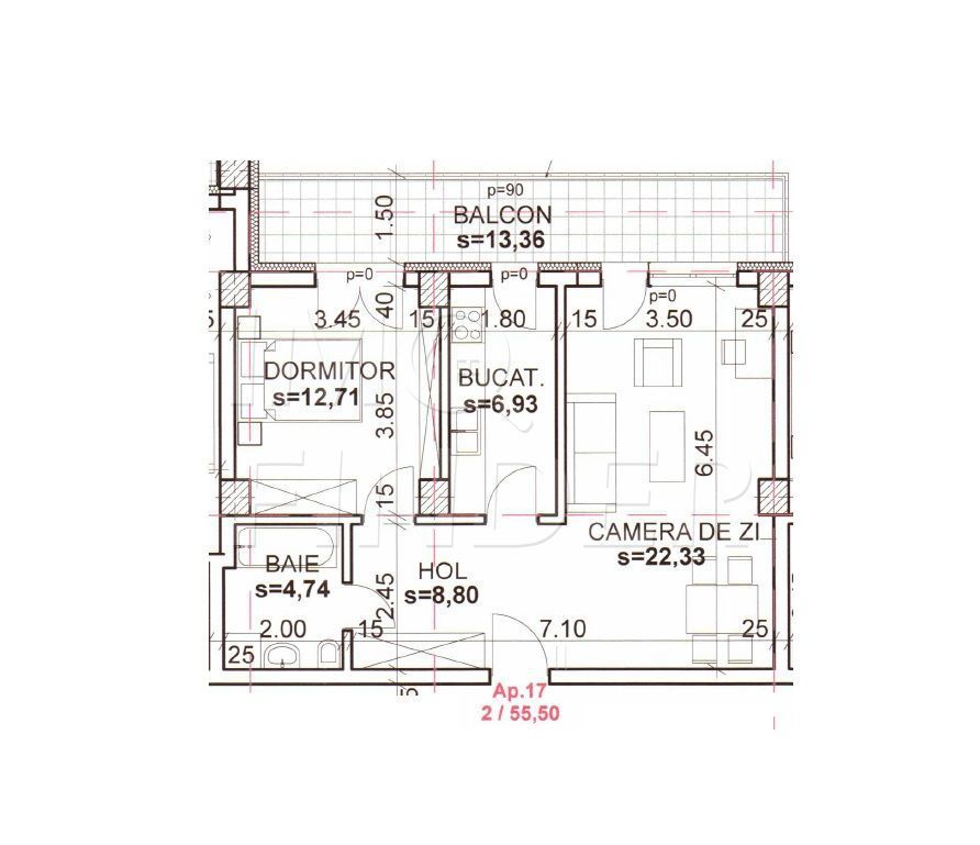 Apartament 2 camere Andrei Muresanu 56 mp utili - Poză 3