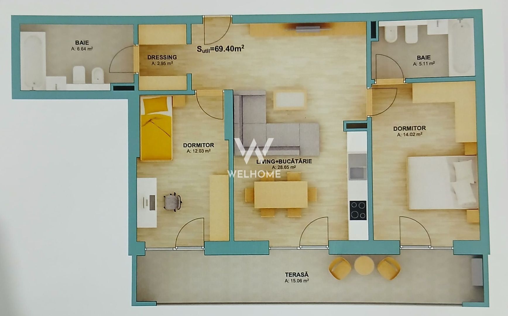 Apartament 3 camere la cheie – ansamblu nou – Doamna Stanca - Poză 1