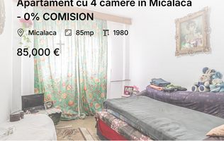 Apartament cu 4 camere în Micălaca - 0% COMISION