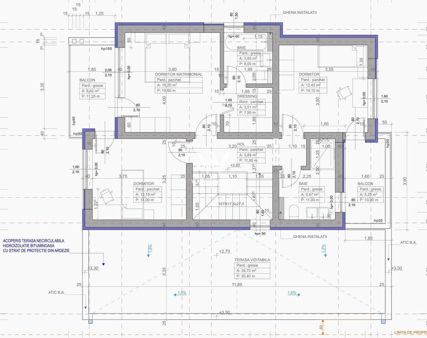 Casa 4 camere, 3 bai,  garaj, teren 550 mp - Schiță 5