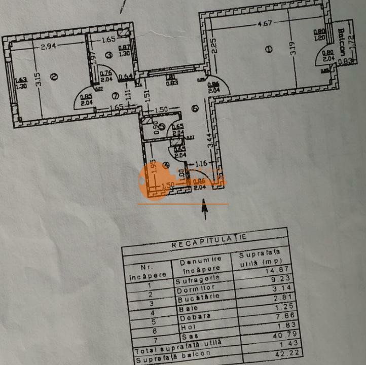 Apartament 2 camere 100m Metrou Romancierilor - Poză 6