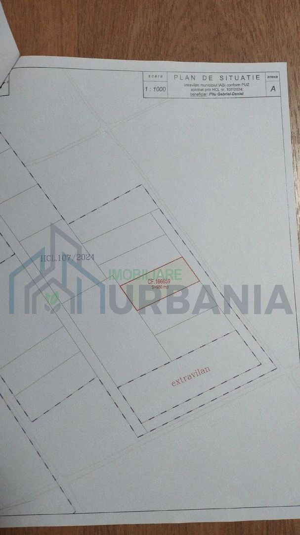 Teren intravilan de 980 mp în Iași – front stradal 20 ml - Poză 7