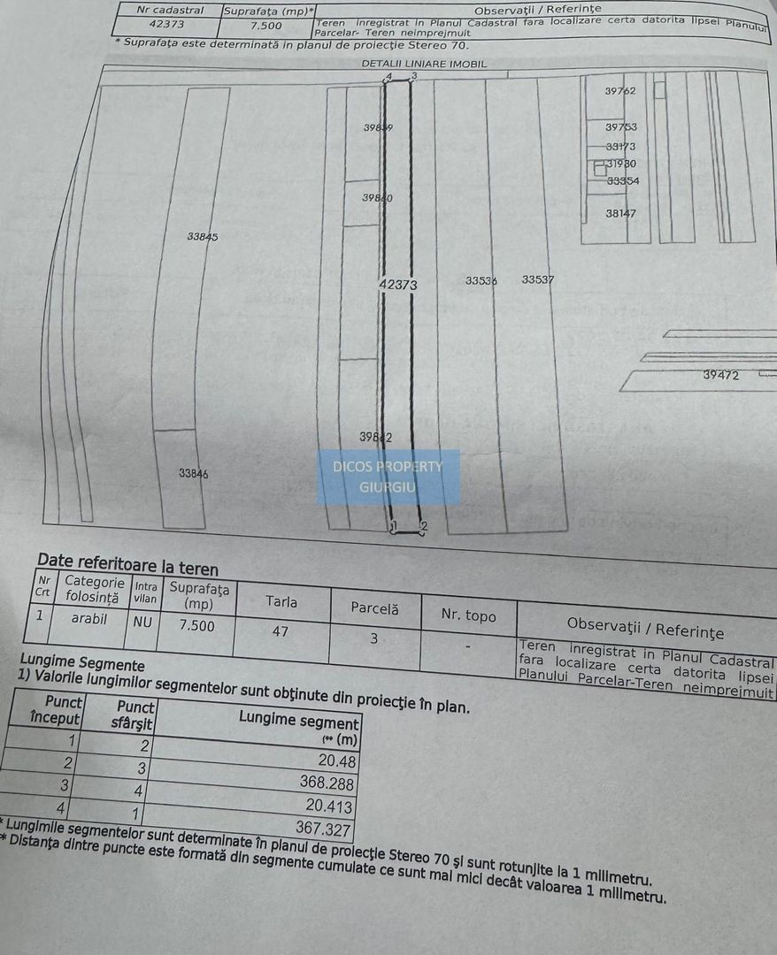 De vânzare teren extravilan 7500mp,  Șos. Alexandriei - Schiță 3