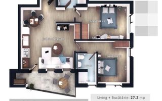 Apartament cu 3 camere la 5 minute de Vivo Mall! - Poză 3