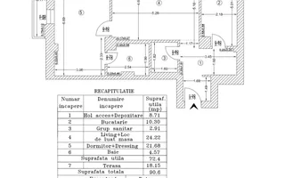 APARTAMENT SPATIOS CU 2 CAMERE | 90 MP | TERASA | BLOC BOUTIQUE | IANCU NICOLAE - Poză 13