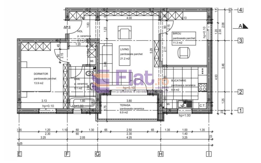 Apartament 3 camere cu grădină – Sanpetru, Strada Primăverii - Poză 19