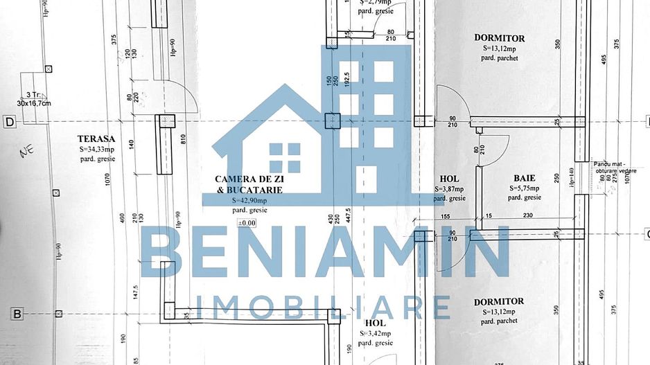 Casa pe parter-Teren 500mp-constructie noua-Libera - Schiță 2