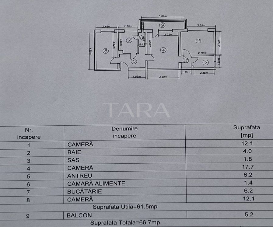 Apartament cu 3 camere și potențial excelent în Grigorescu. - Poză 7