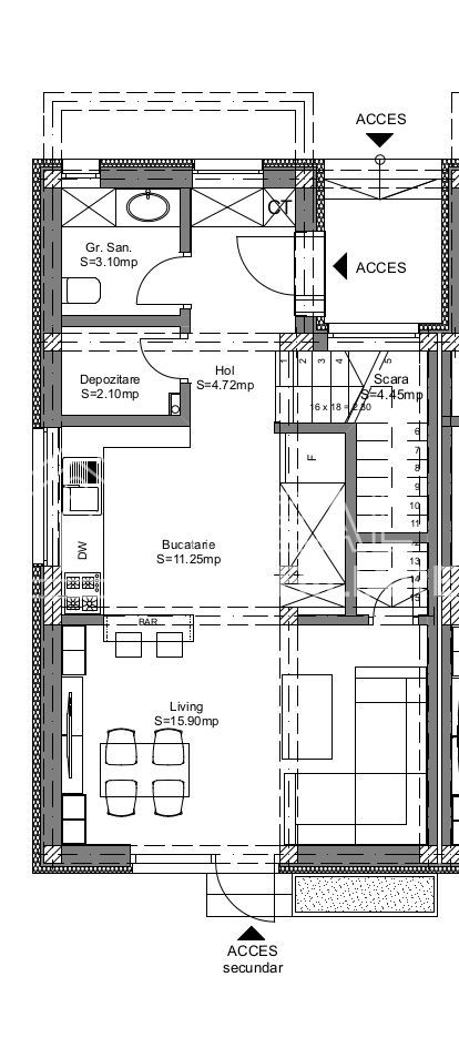 Casa Triplex cu 3 camere, Mobilat-Utilat, in Selimbar - Schiță 15