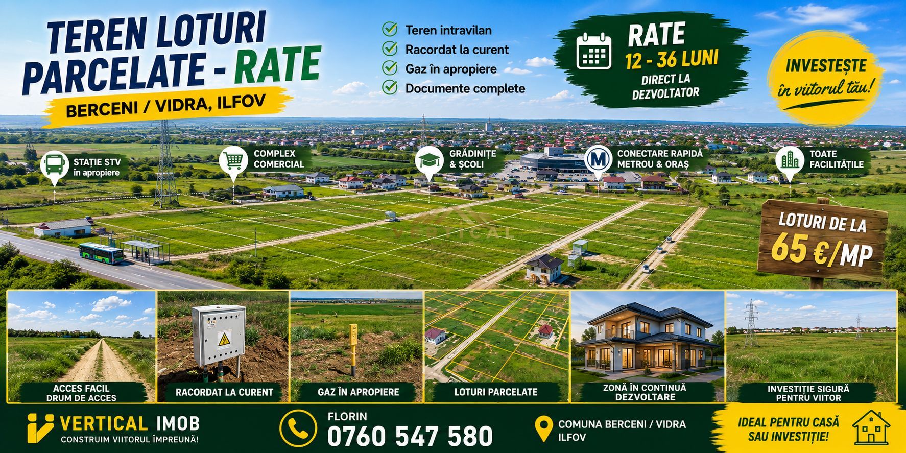 TERENURI INTRAVILANE PARCELATE – BERCENI / VIDRA, ILFOV - Poză 1