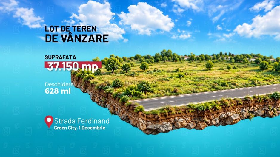 Teren Intravilan 37.150 mp, deschidere 628 ml la DN5, 1 Decembrie - Poză 1