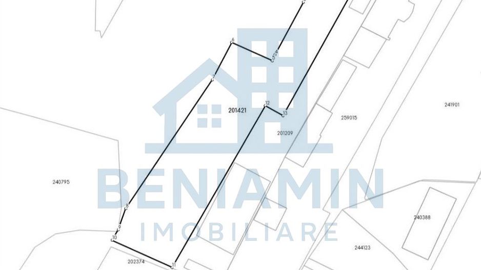 Teren 539mp - toate utilitatiile - investitie - Disponibil - Obedeanu - Schiță 2