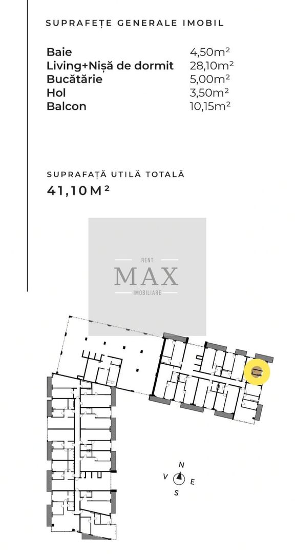Apartament 2 camere de vânzare 41 mp Et 9 Mărăști  bloc nou Premium - Poză 2