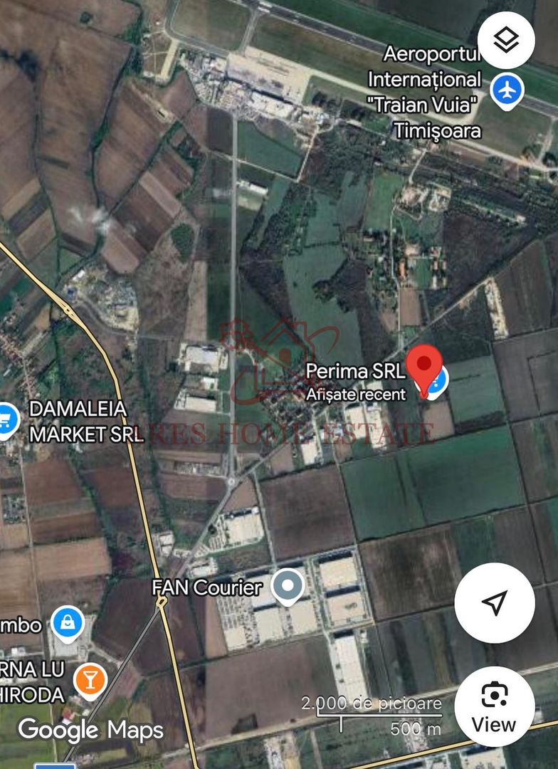 Teren 5.752 mp lângă Aeroport – ideal hală, logistică, depozit - Poză 1