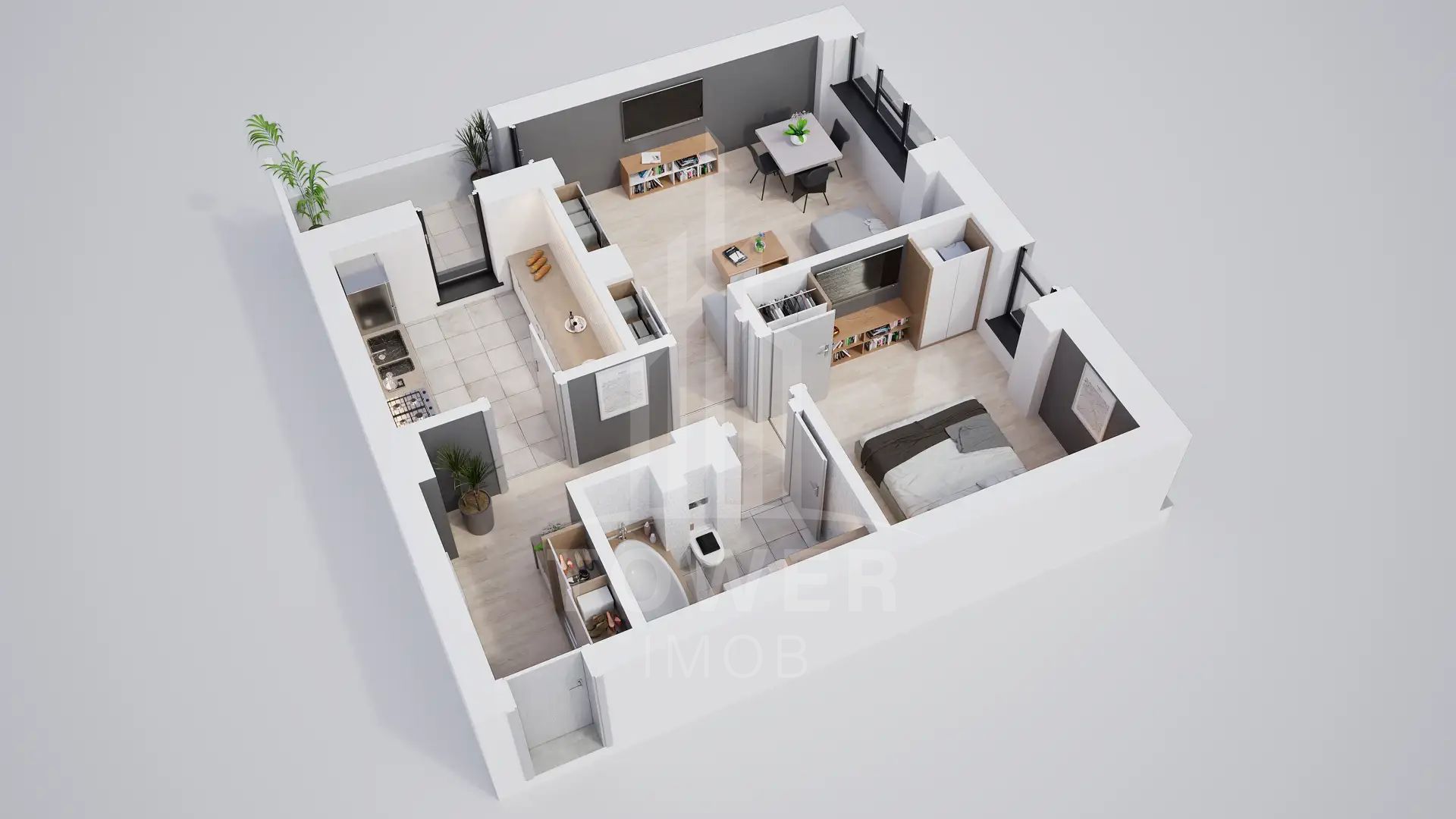 Apartament cu 2 camere. Rate la dezvoltator pe 7 ani, plata și în Crypto - Poză 3